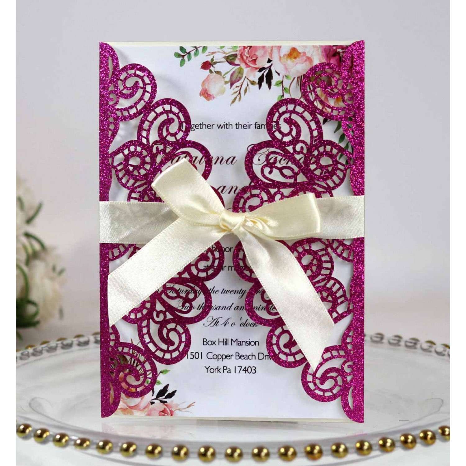 European Style wedding Invitation Laser Cut Invitation 